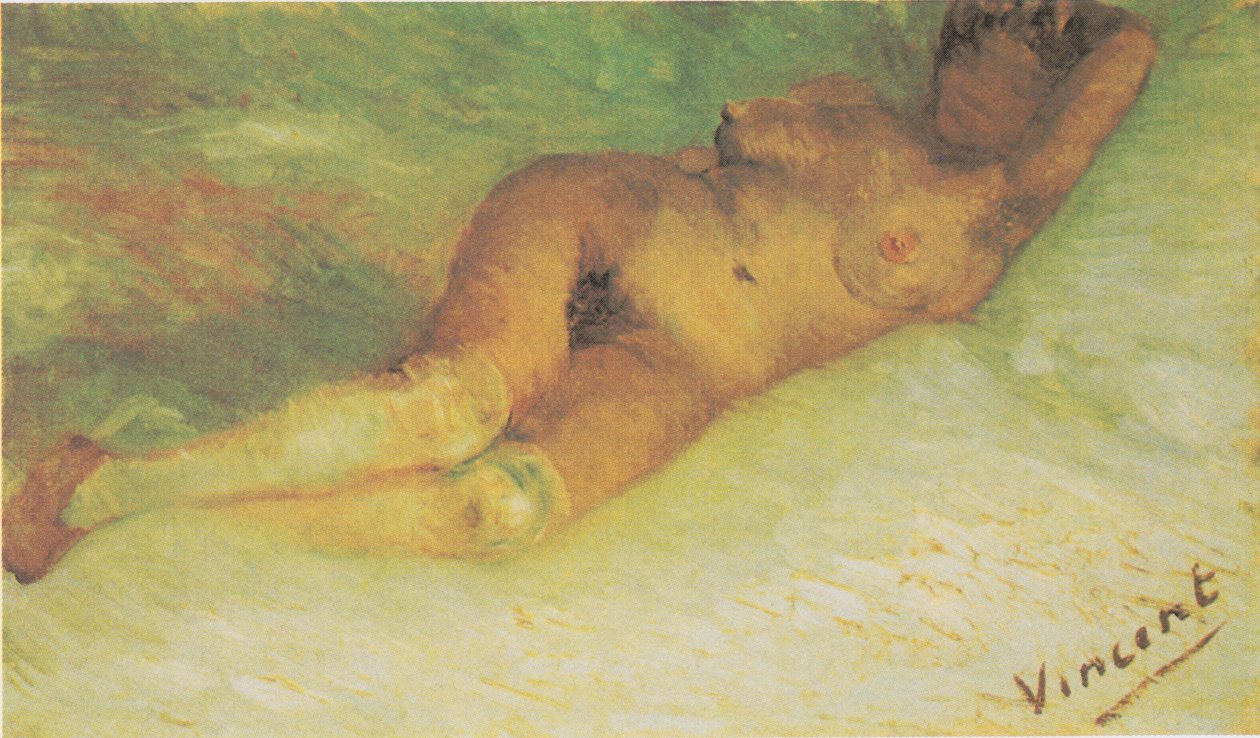 Deitada nu feminino de Vincent van Gogh