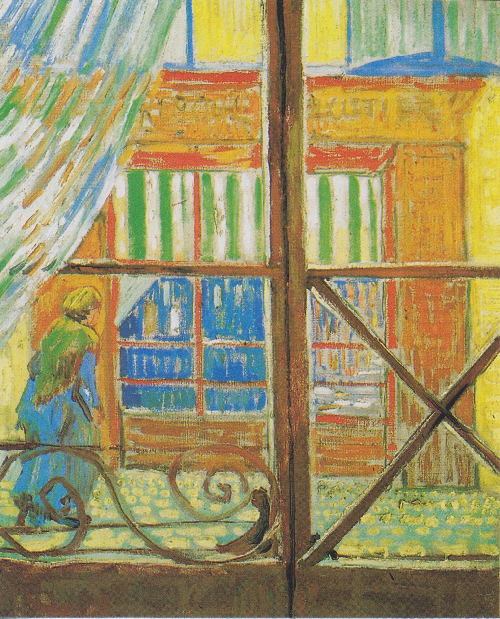 Açougue, visto através de uma janela de Vincent van Gogh