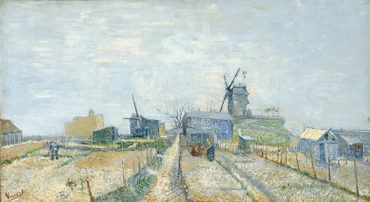 Montmartre mills e hortas de Vincent van Gogh