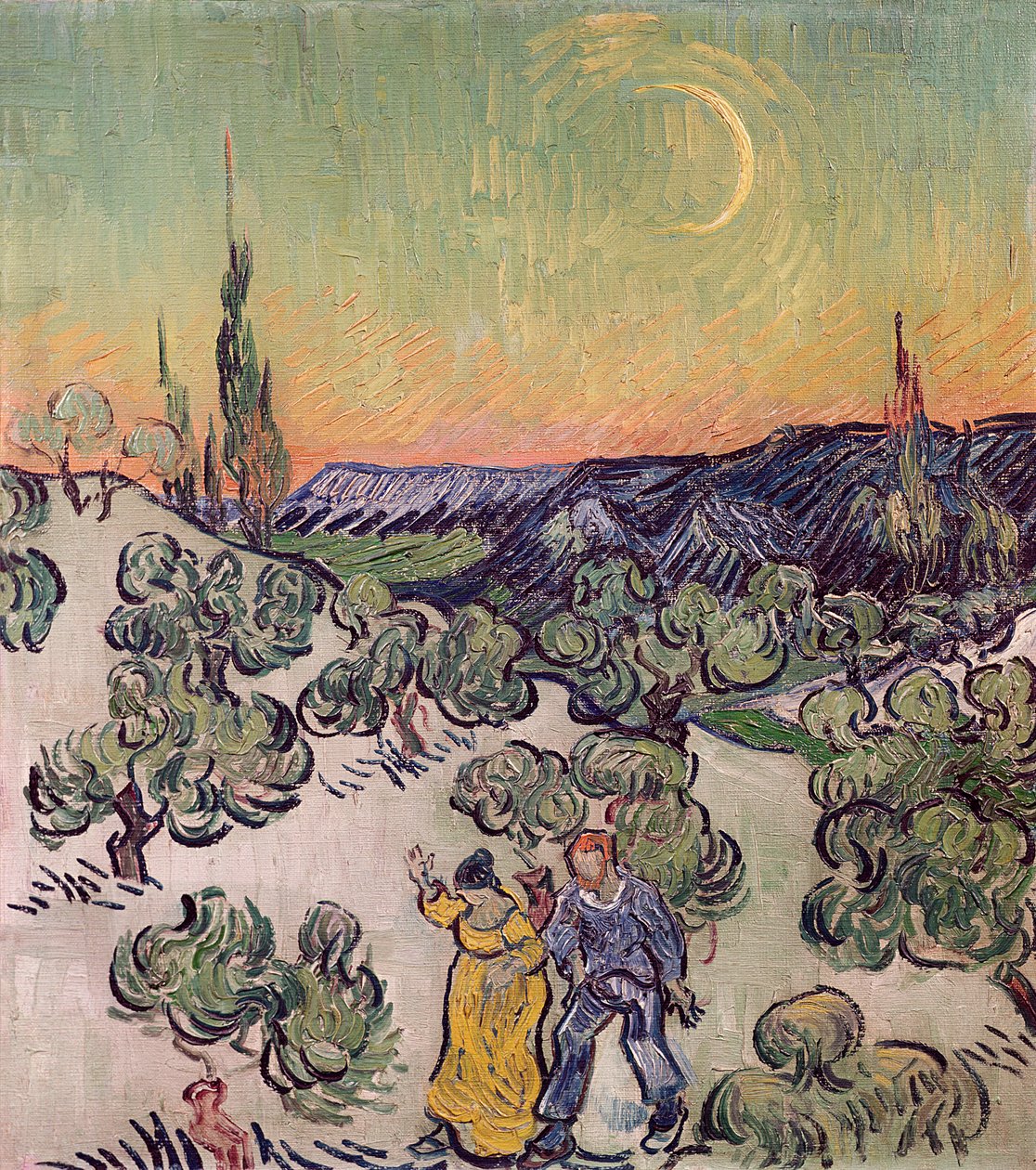 Paisagem ao luar, 1889 de Vincent van Gogh