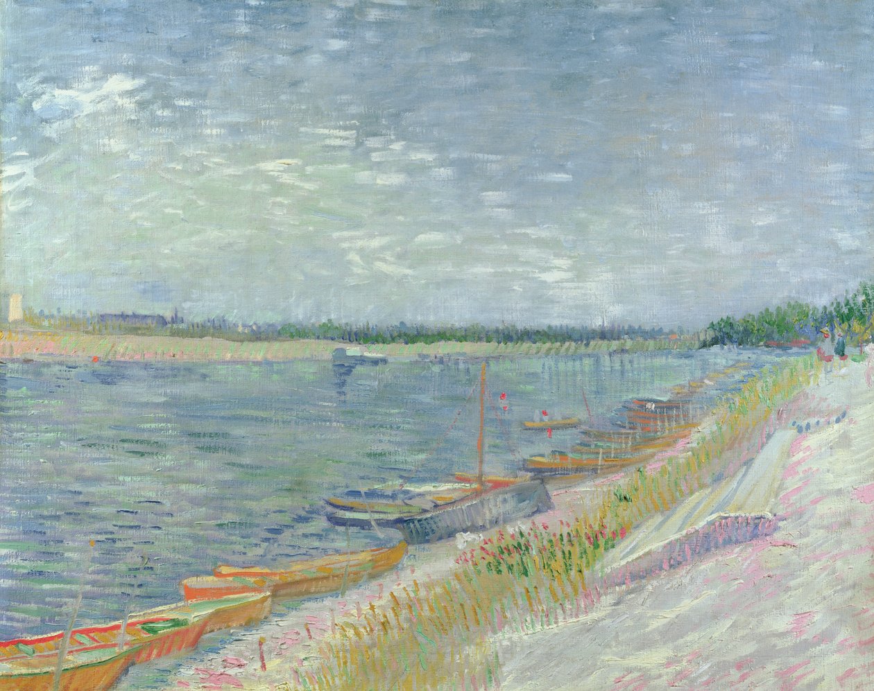 Barcos ancorados, 1887 de Vincent van Gogh