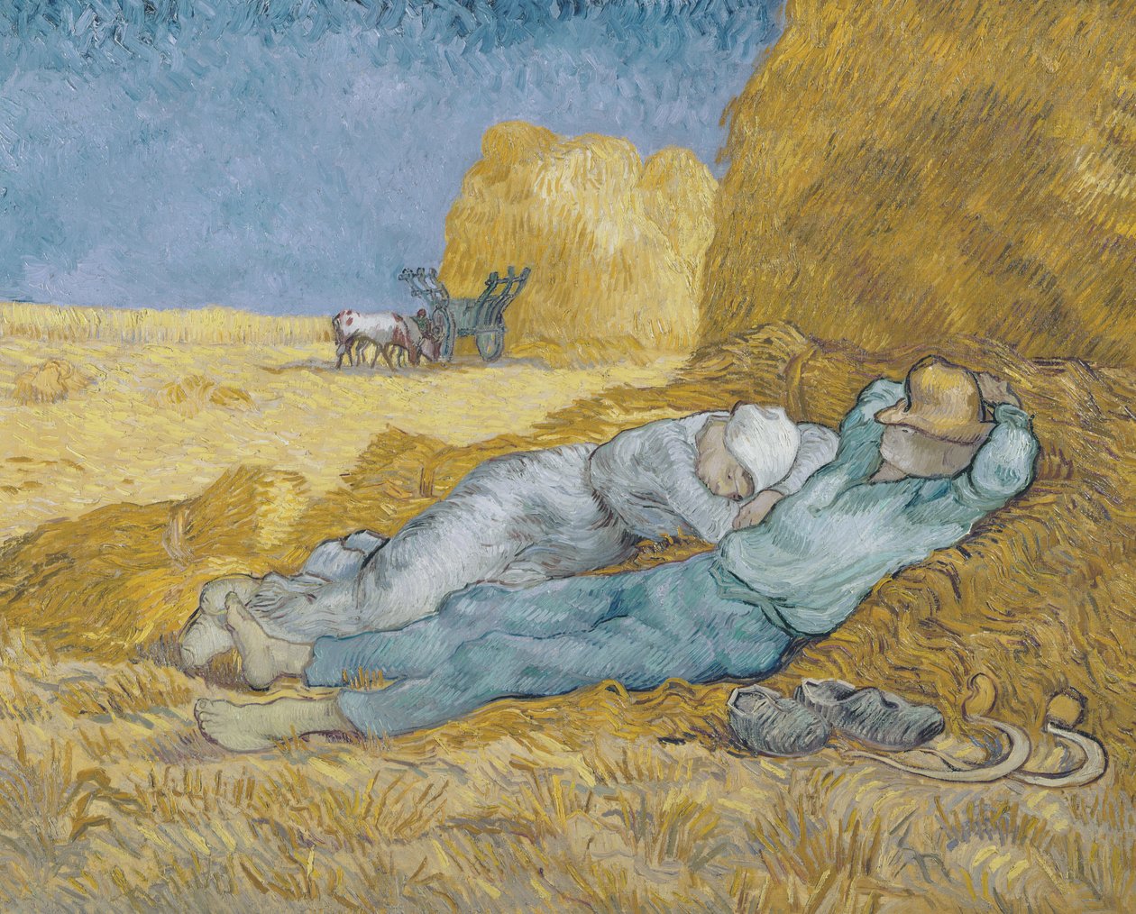 Noon, ou The Siesta, depois de Millet, 1890 de Vincent van Gogh