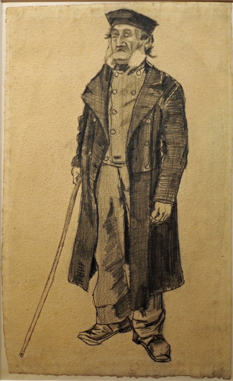 Velho homem com um pau de Vincent van Gogh