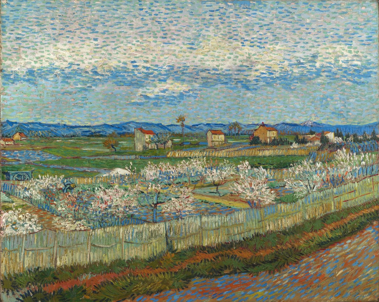 Pessegueiros em flor de Vincent van Gogh