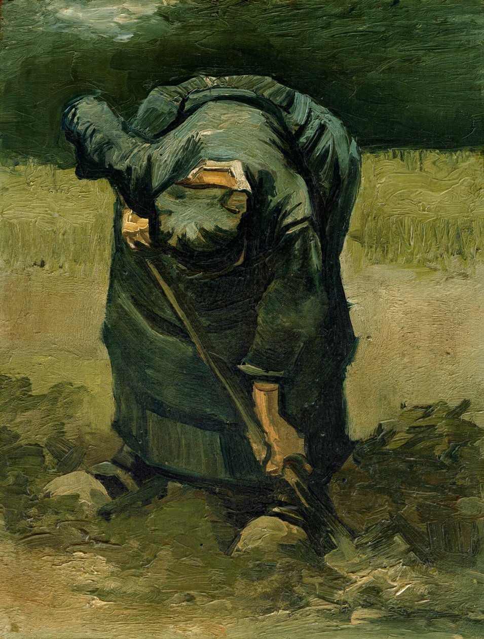 Camponesa mulher cavando, 1885 de Vincent van Gogh