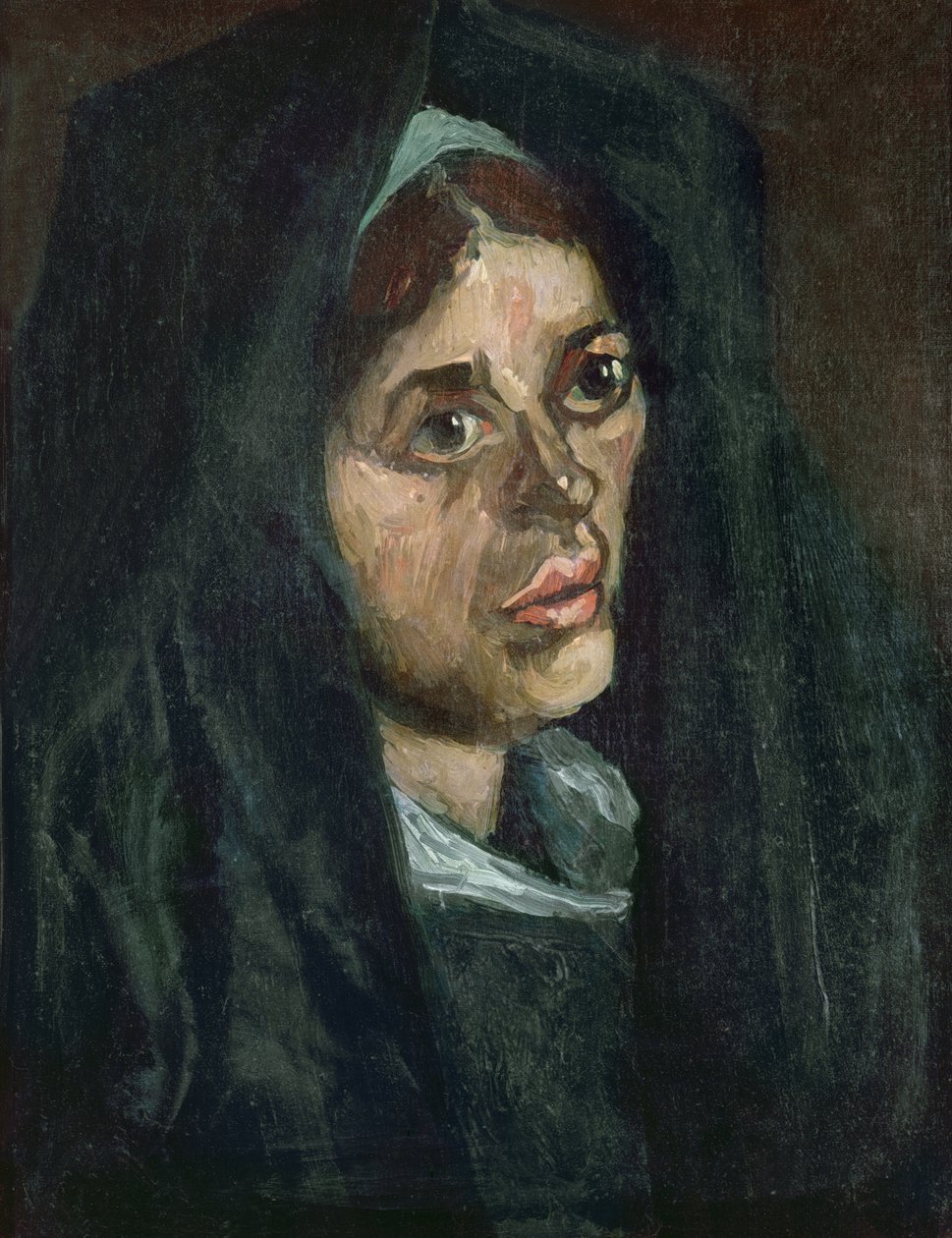 Camponês com xale verde musgo, c.1885 de Vincent van Gogh