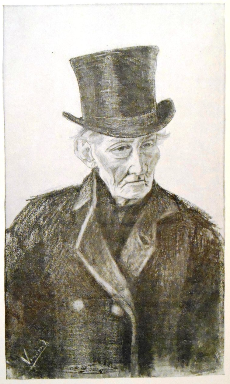 Retrato, de, um, homem velho, com, cartola de Vincent van Gogh