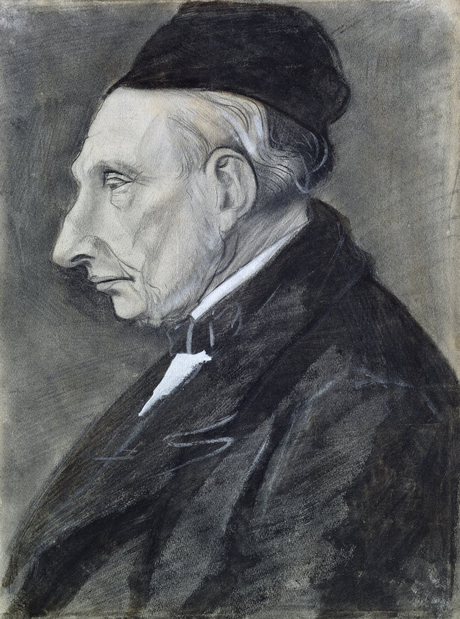 Retrato do avô do artista, 1881 (carvão no papel) de Vincent van Gogh