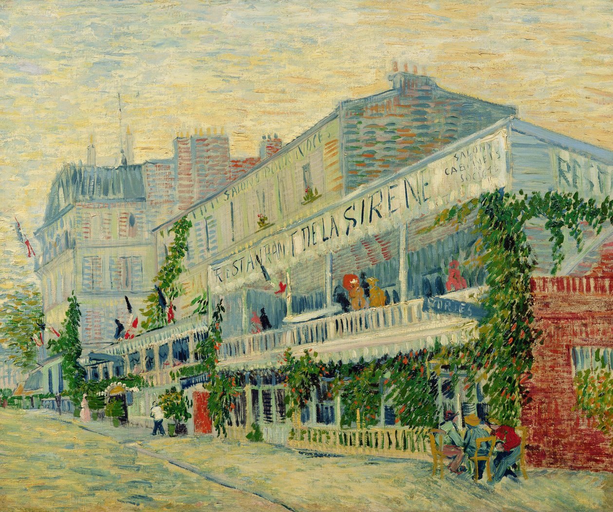 Restaurante do Sirene em Asnieres, 1887 de Vincent van Gogh