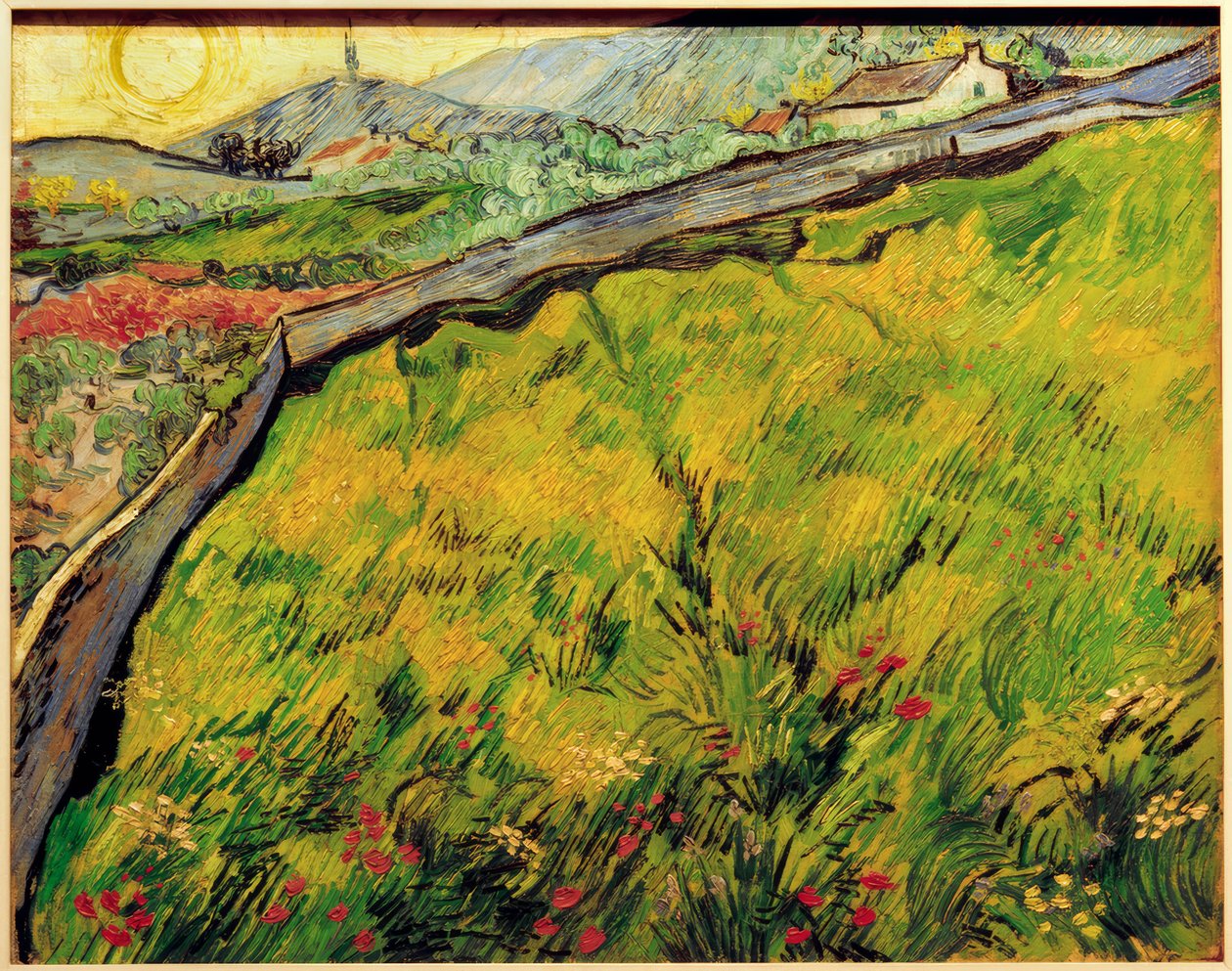 Campo de sementes ao nascer do sol de Vincent van Gogh