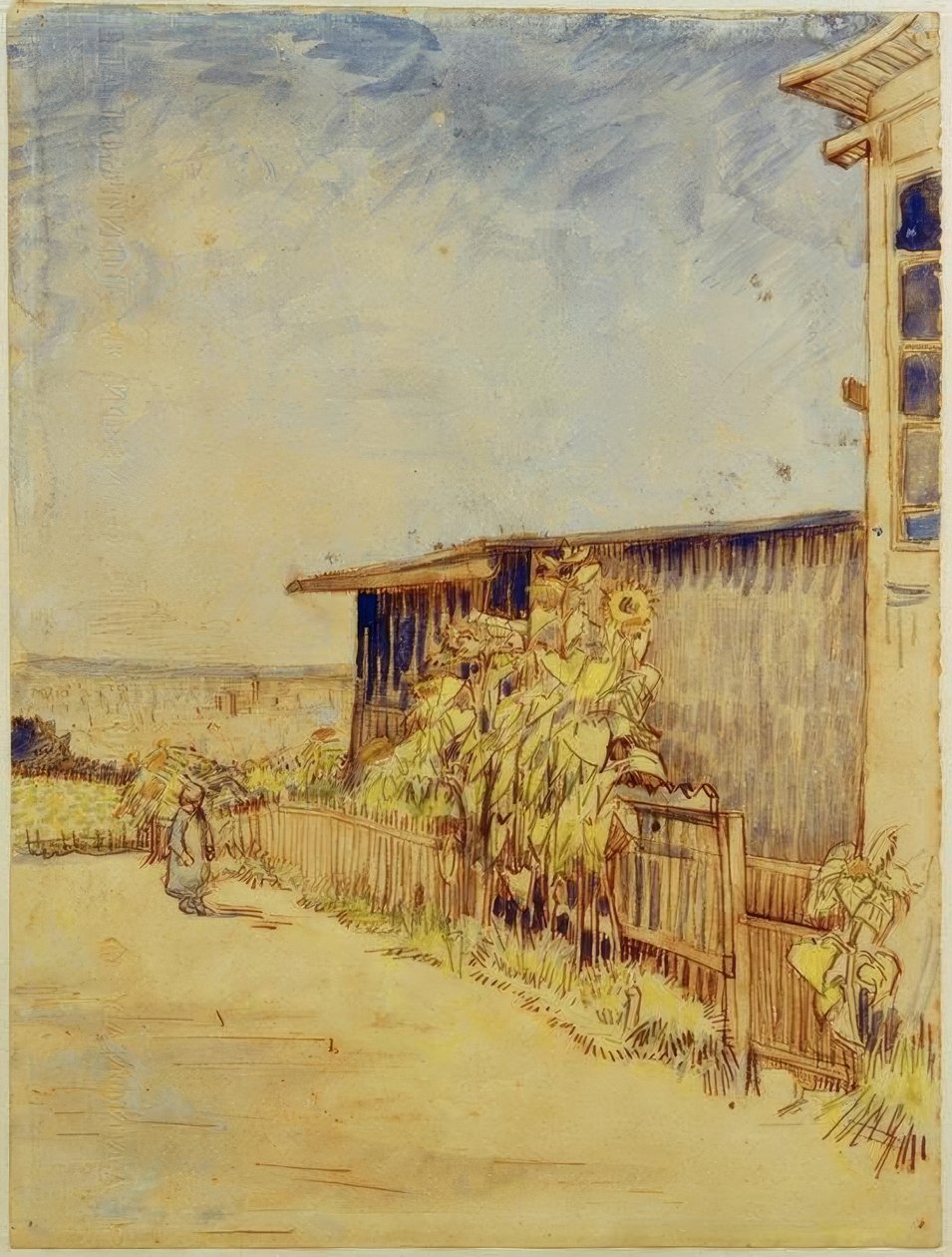 Caspa com girassóis de Vincent van Gogh