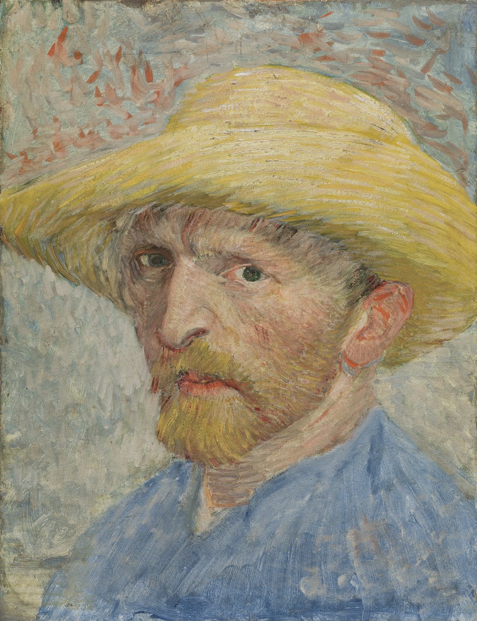Auto-retrato, 1887 (óleo sobre tela colocado no painel) de Vincent van Gogh