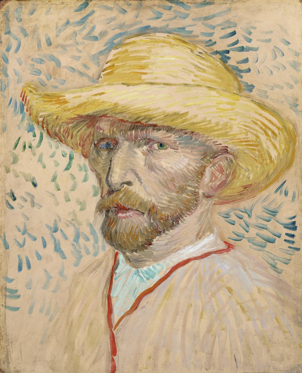 Auto-retrato com chapéu de palha de Vincent van Gogh