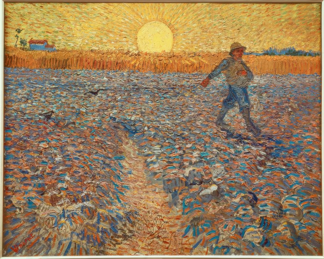 Semeador no sol poente de Vincent van Gogh