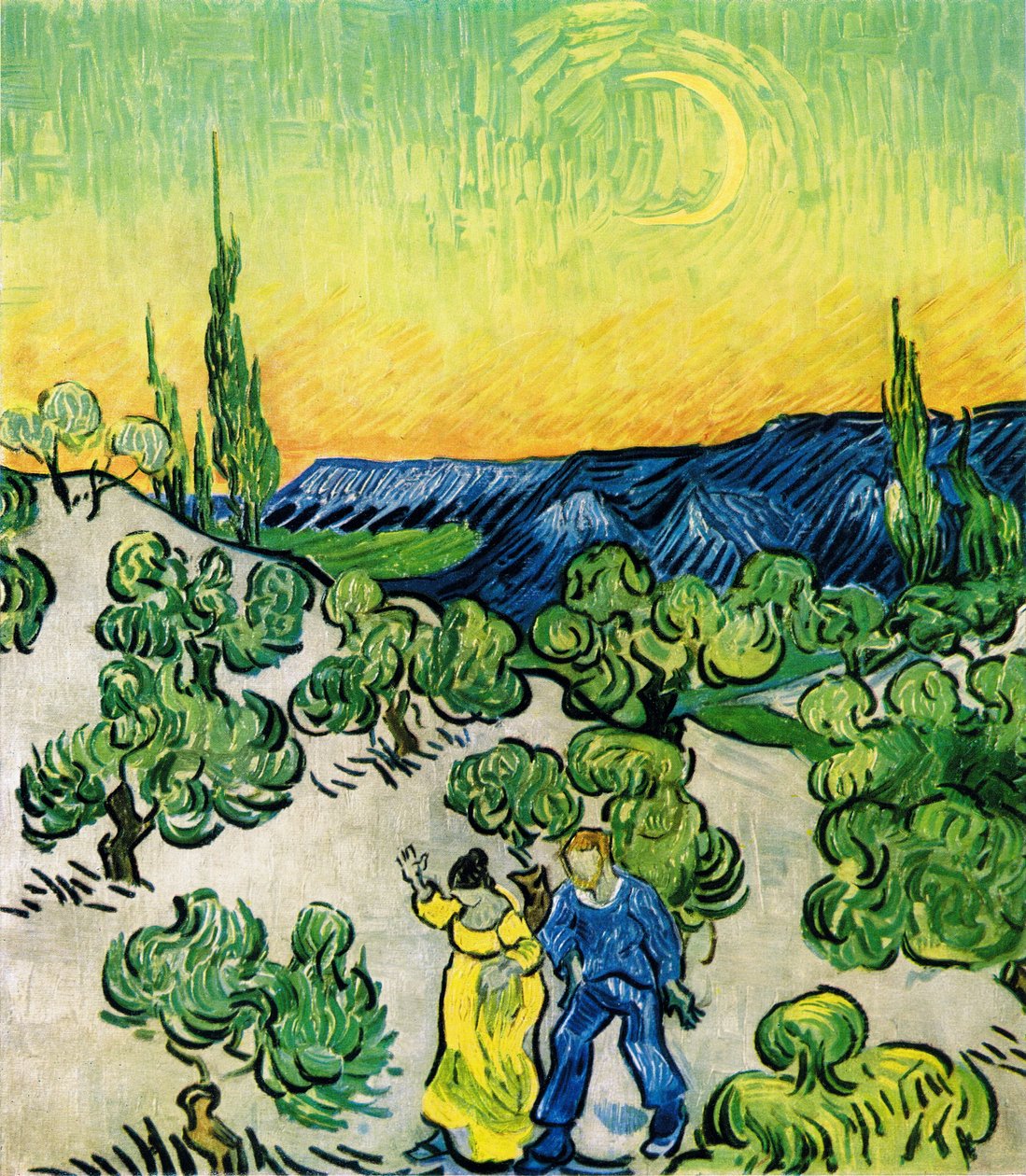 Caminhe ao luar de Vincent van Gogh