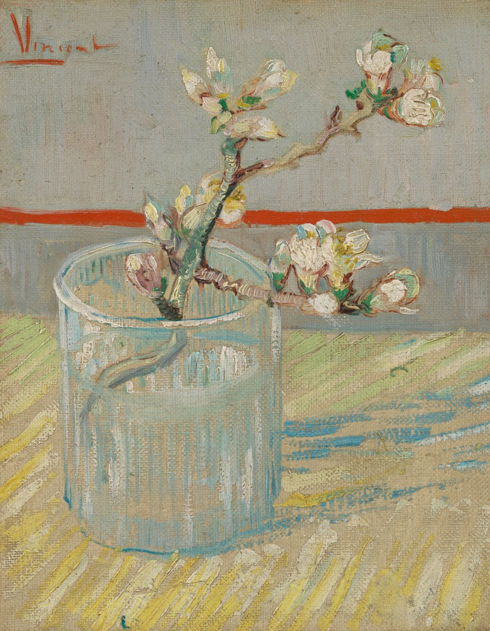 Raminho de amêndoa em um copo de Vincent van Gogh