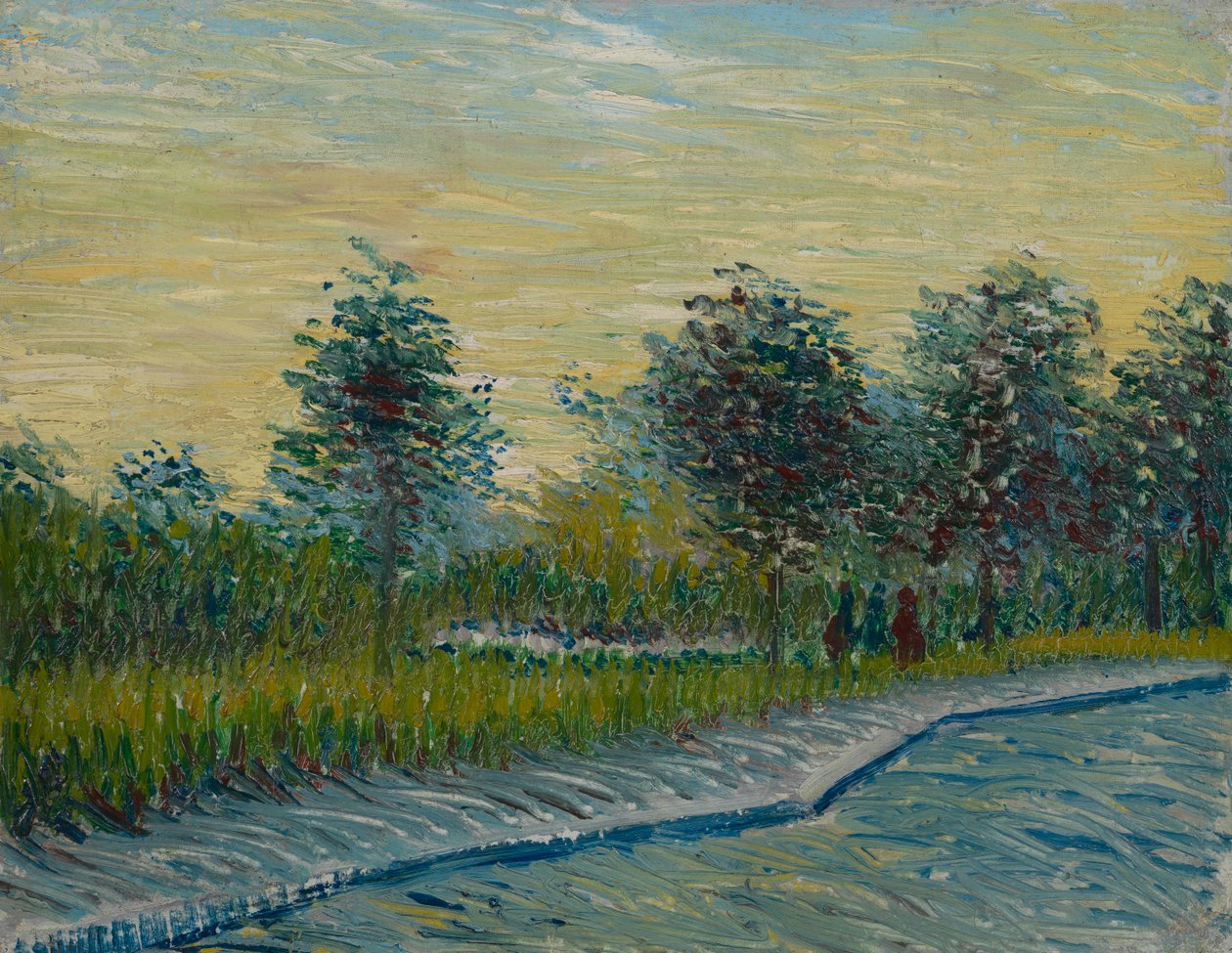 Praça Saint-Pierre ao pôr do sol de Vincent van Gogh