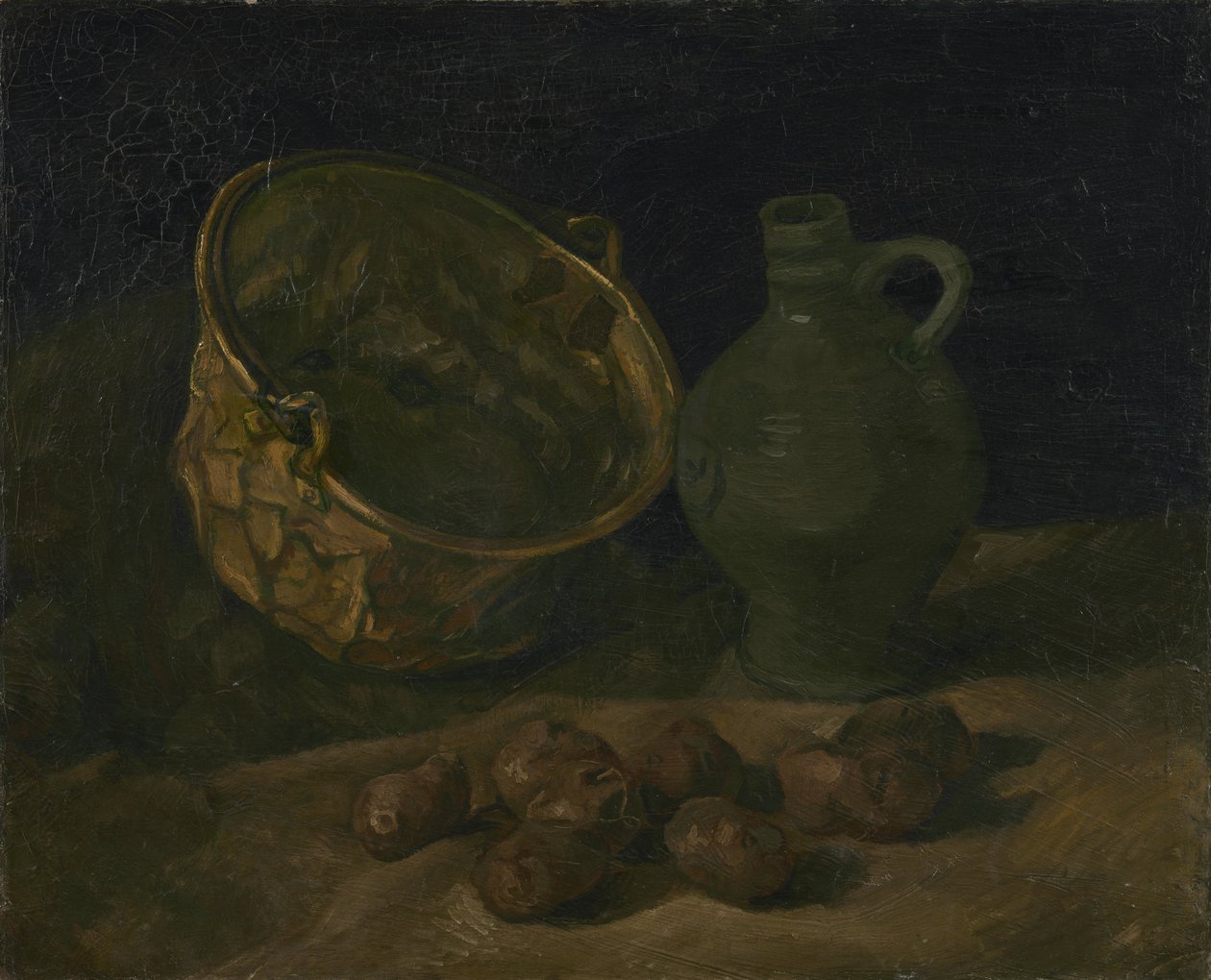 Natureza morta com caldeirão e jarro de latão de Vincent van Gogh