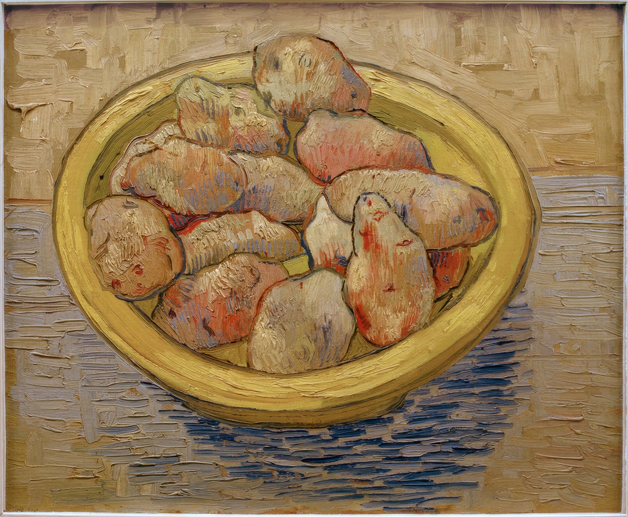 Natureza morta com batatas na tigela amarela de Vincent van Gogh