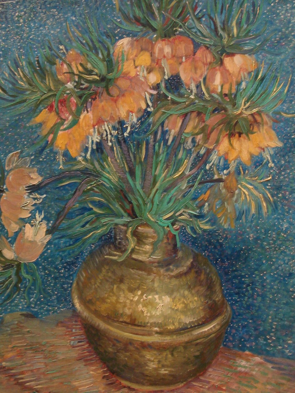 Ainda vida com coroas imperiais em um Bronzevas de Vincent van Gogh