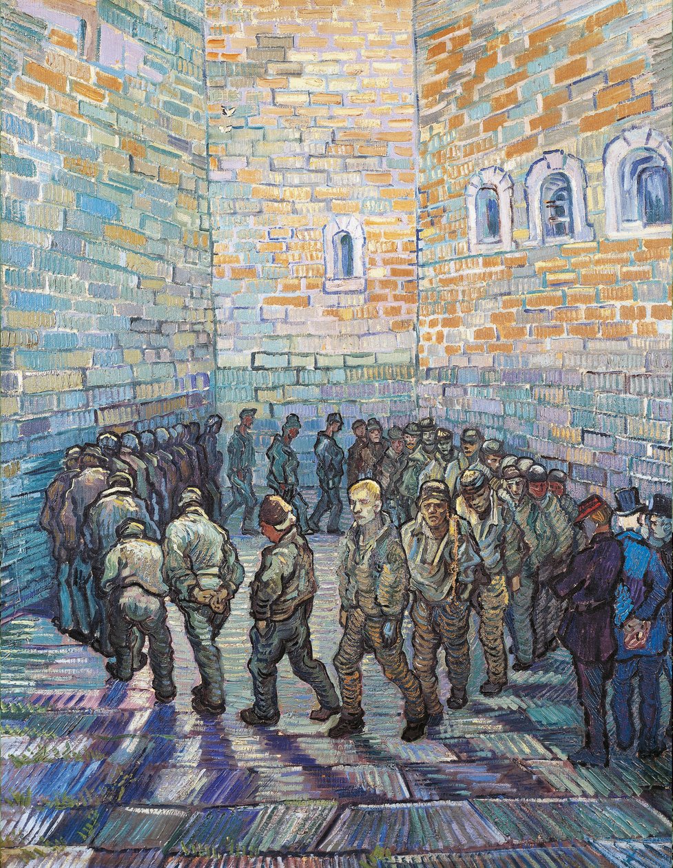O Pátio dos Exercícios, ou A Prisão dos Condenados, 1890 de Vincent van Gogh
