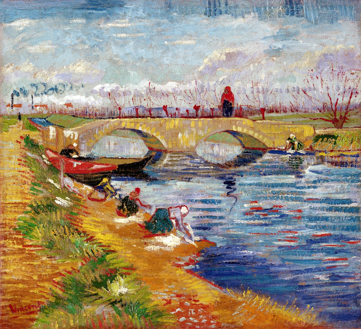 A, gleize, ponte, sobre, a, Vigneyret, canal, perto, arles de Vincent van Gogh