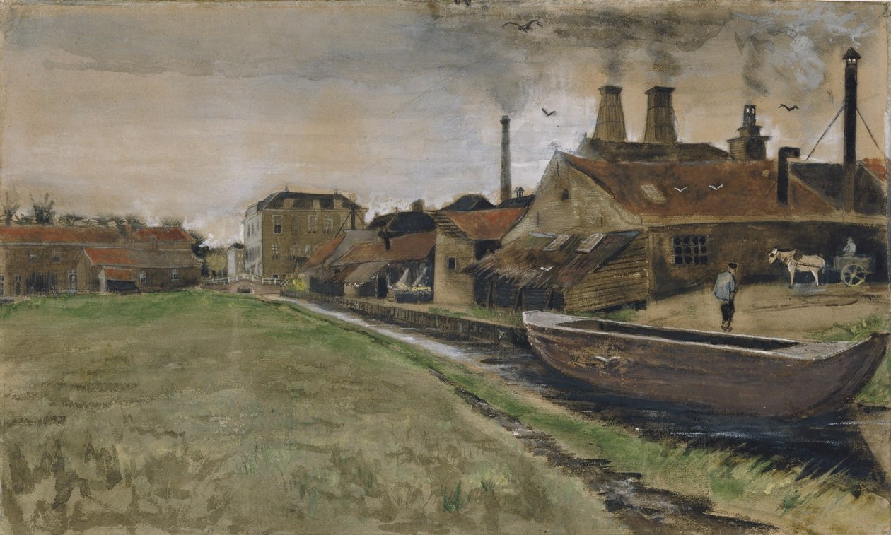 O moinho de ferro em Haia de Vincent van Gogh