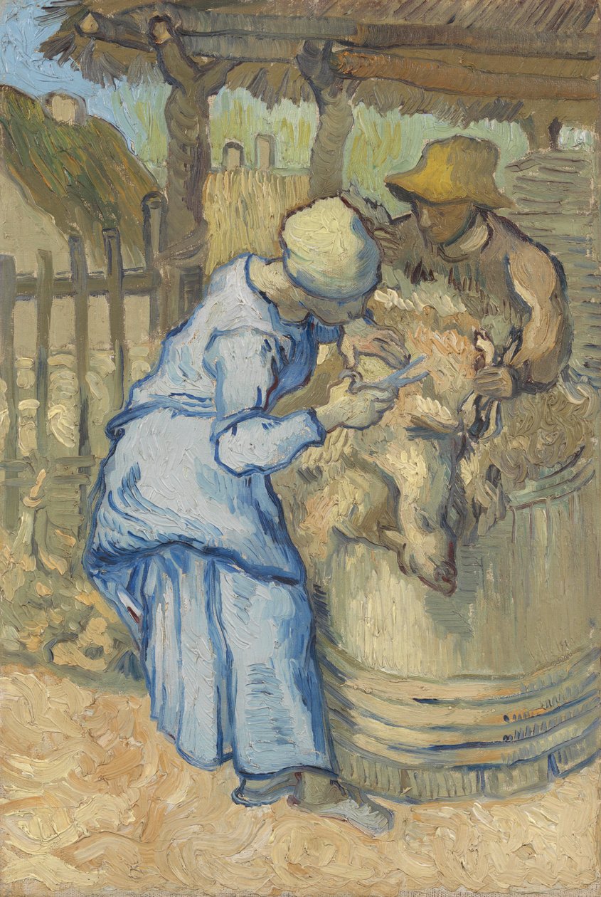 O Sheephearer (depois de Millet) de Vincent van Gogh