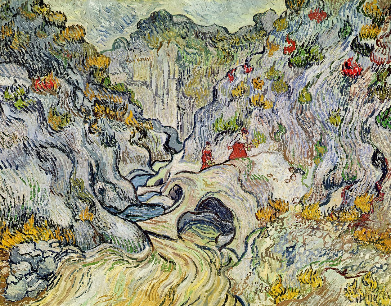 O desfiladeiro dos Peyroulets, 1889 de Vincent van Gogh