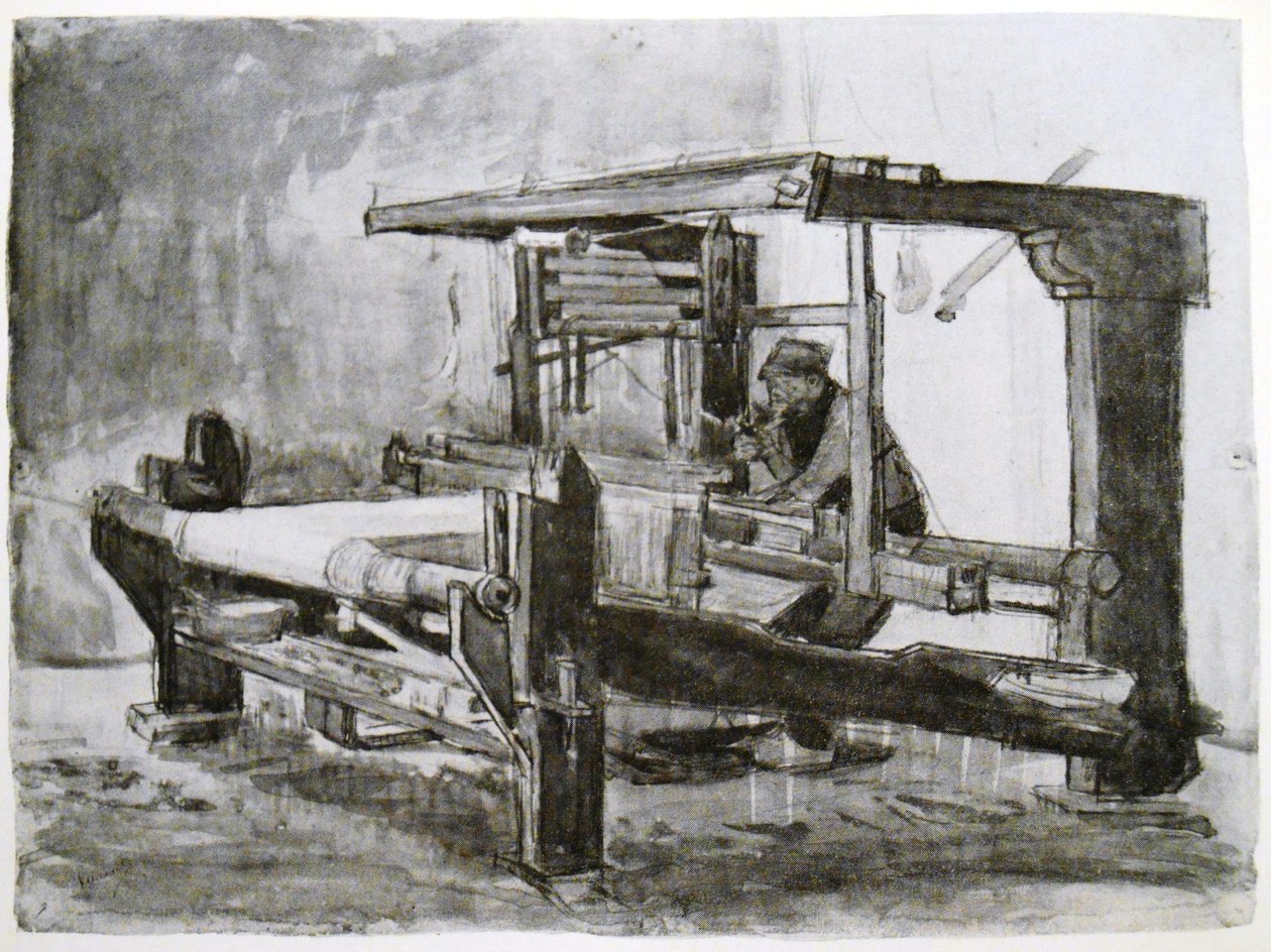 O tecelão em seu tear de Vincent van Gogh
