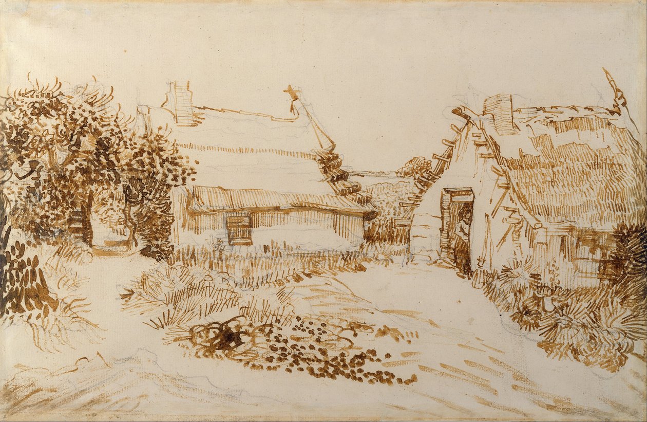 Duas casas de campo em Saintes-Maries-de-la-Mer de Vincent van Gogh
