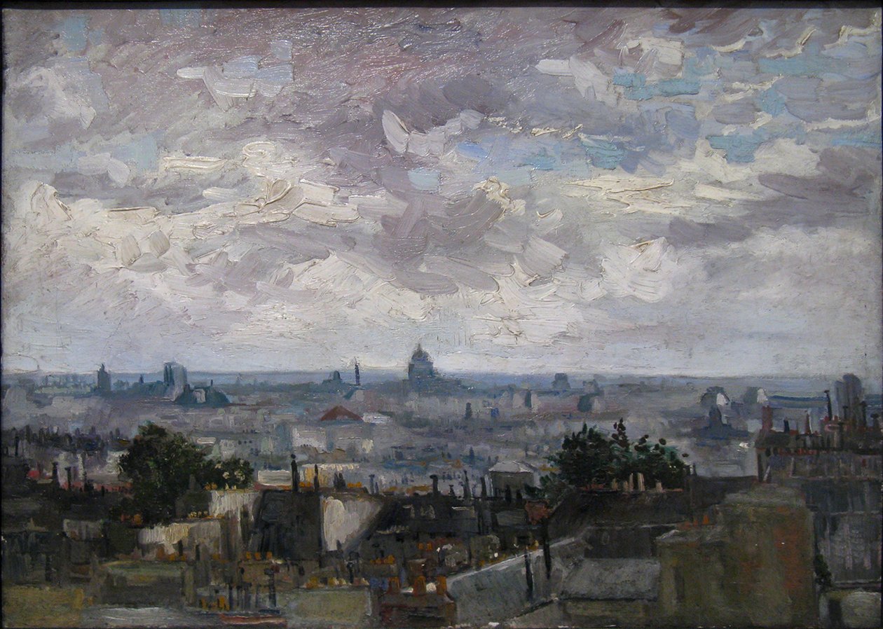 Vista, de, a, telhados, de, paris de Vincent van Gogh