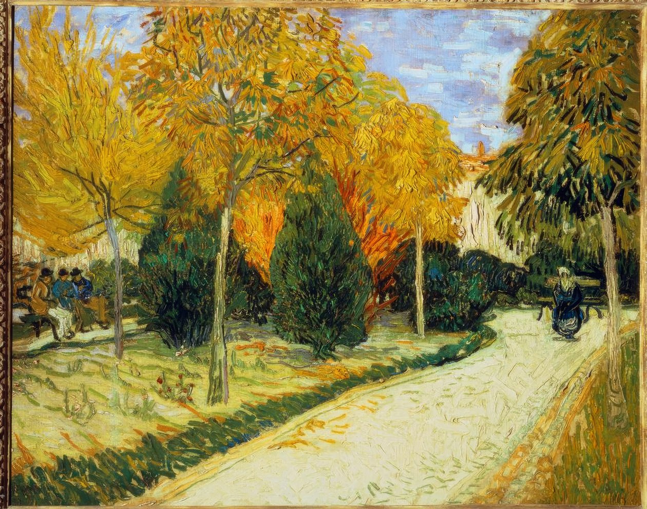Caminho no parque de Arles de Vincent van Gogh