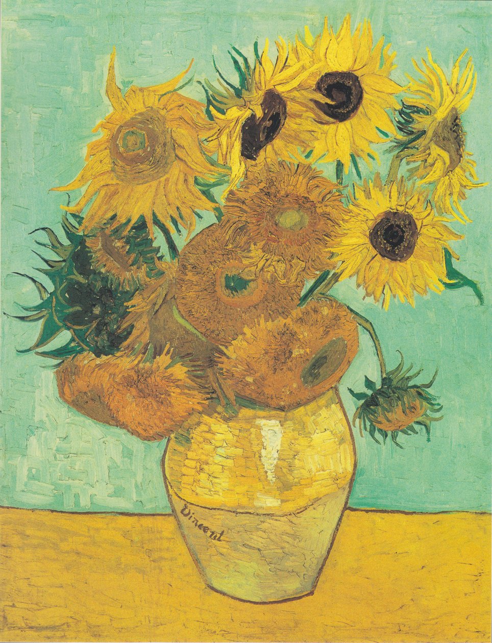 Doze girassóis em um vaso de Vincent van Gogh