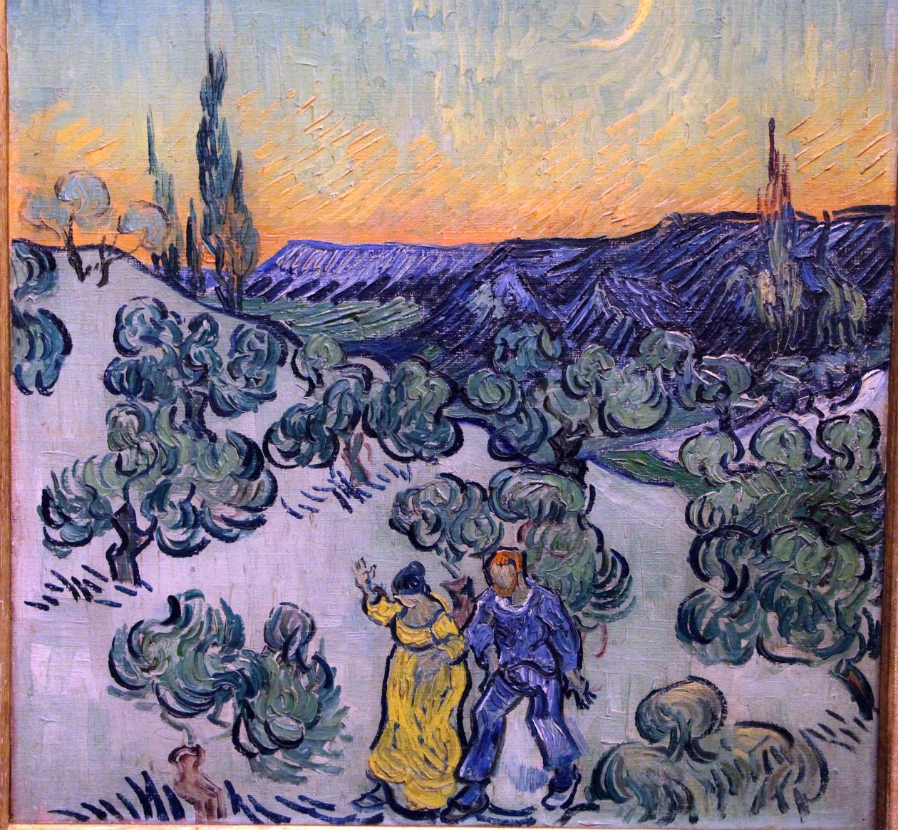 andar no crepúsculo de Vincent van Gogh