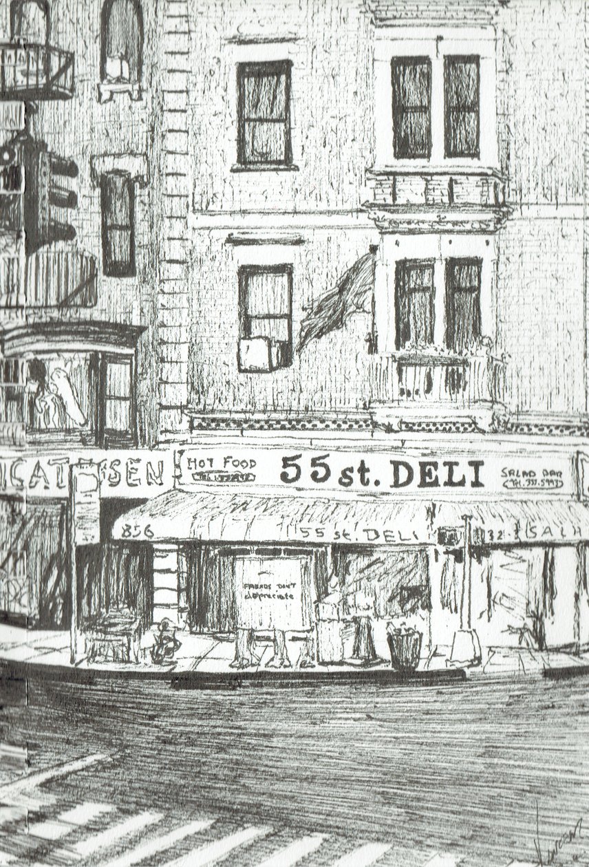 55th street New York, 2003, (tinta no papel) de Vincent Alexander Booth