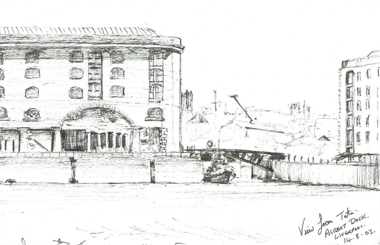 Albert Dock Liverpool, 2003, (tinta no papel) de Vincent Alexander Booth