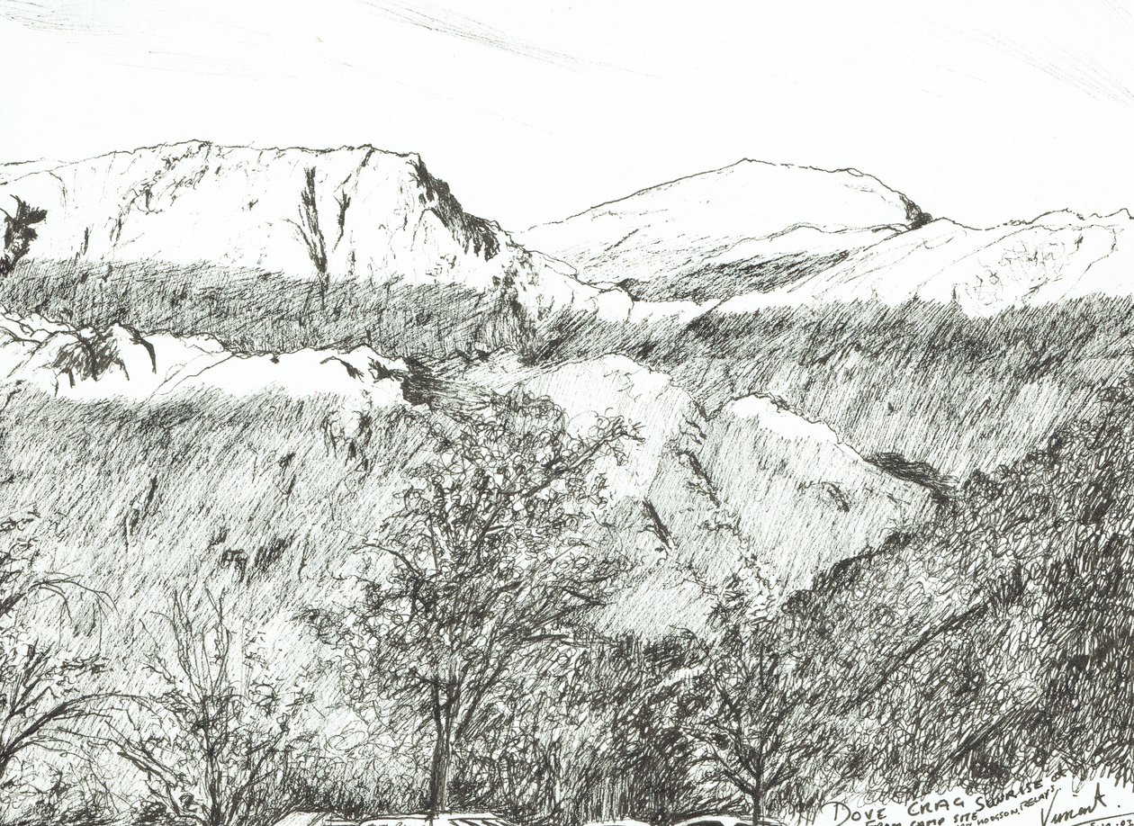 Dove Crag at Sunrise, 2003, (Tinta no papel) de Vincent Alexander Booth