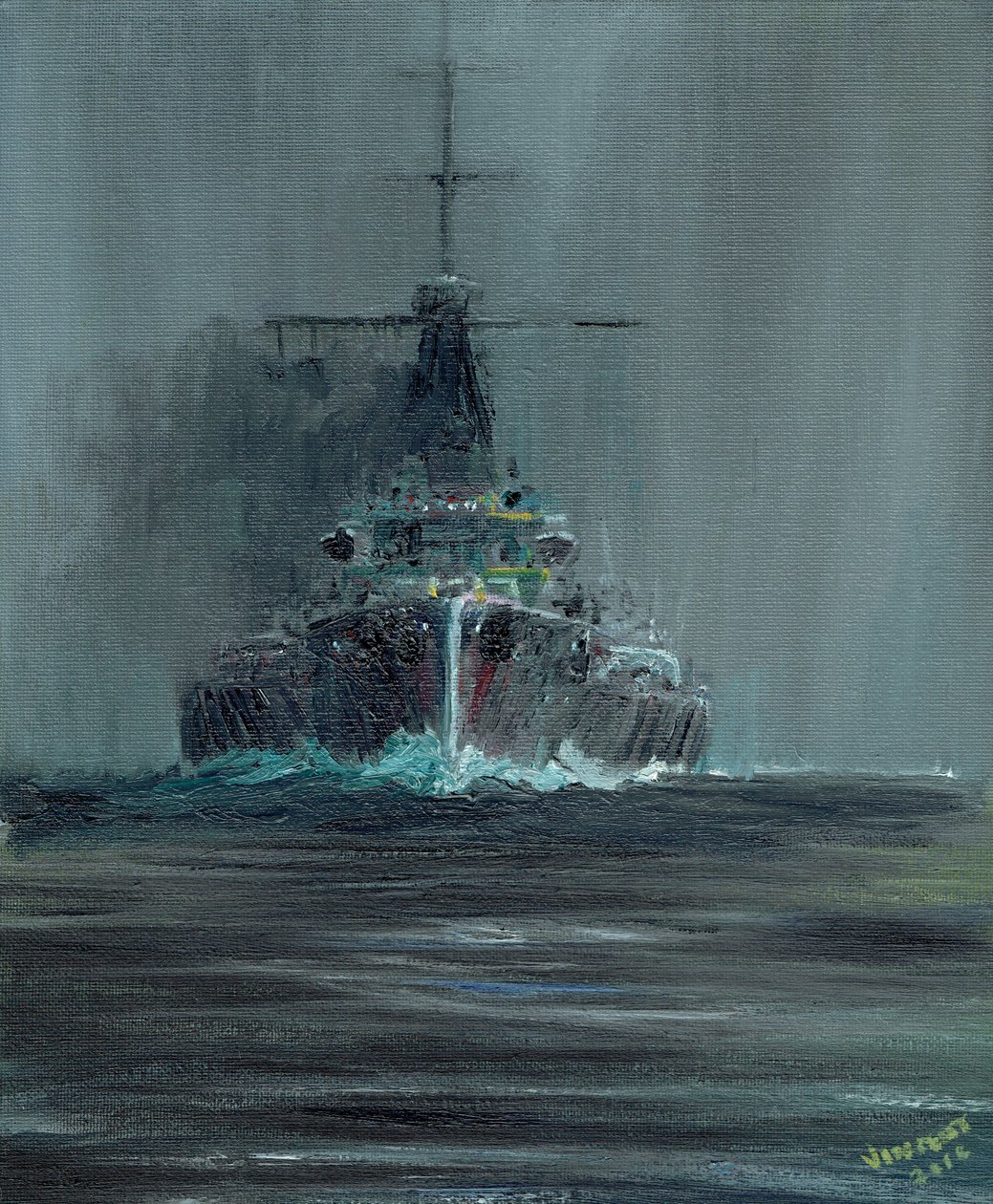 Dreadnought 1907, 2016, (óleo sobre tela) de Vincent Alexander Booth