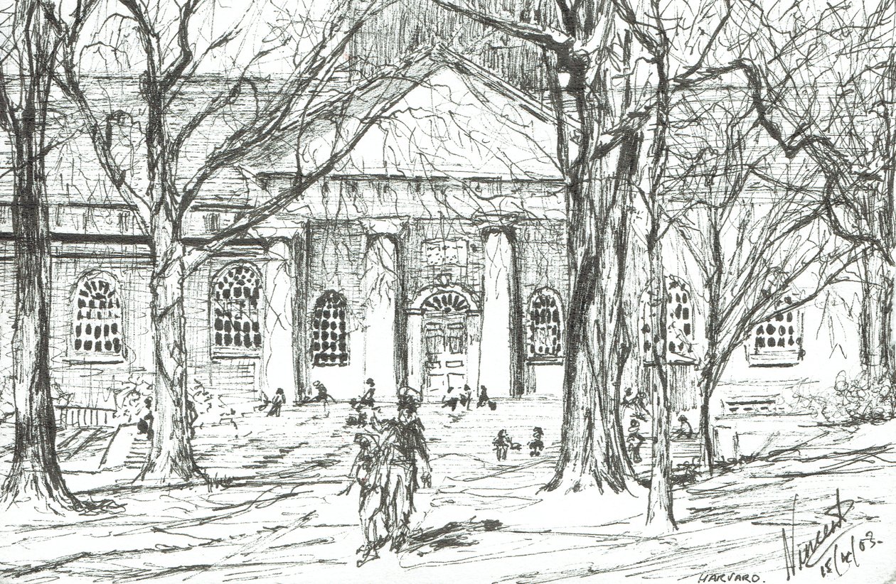 Harvard Boston USA, 2003, (Tinta no papel) de Vincent Alexander Booth