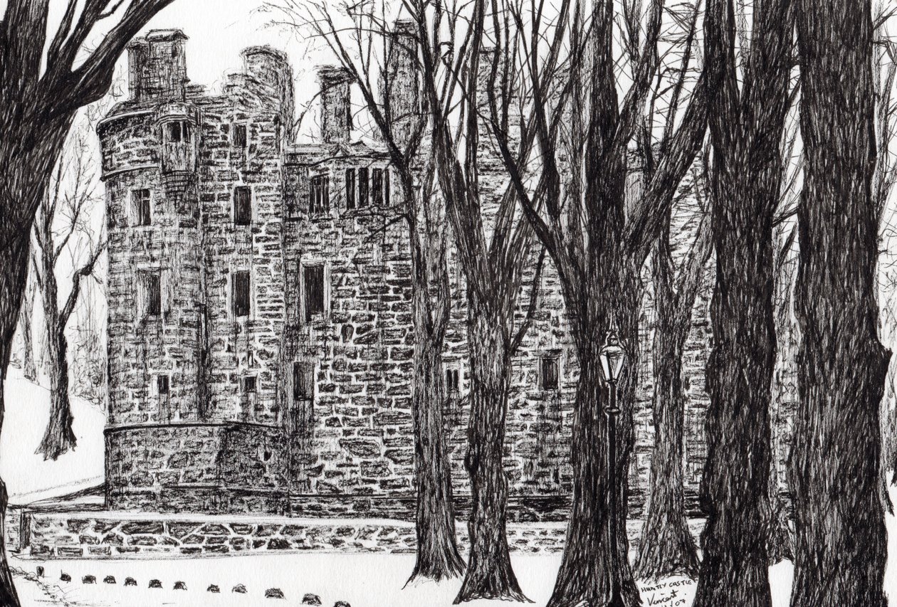 Huntly Castle Scotland, 2007, (tinta no papel) de Vincent Alexander Booth