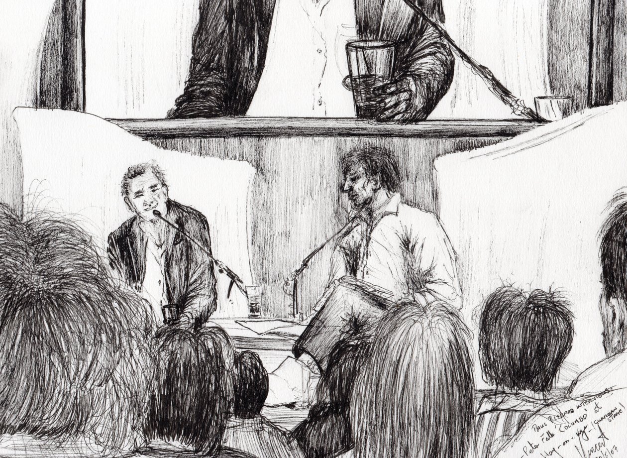 Entrevista na Hay on Wye, 2007, (tinta no papel) de Vincent Alexander Booth