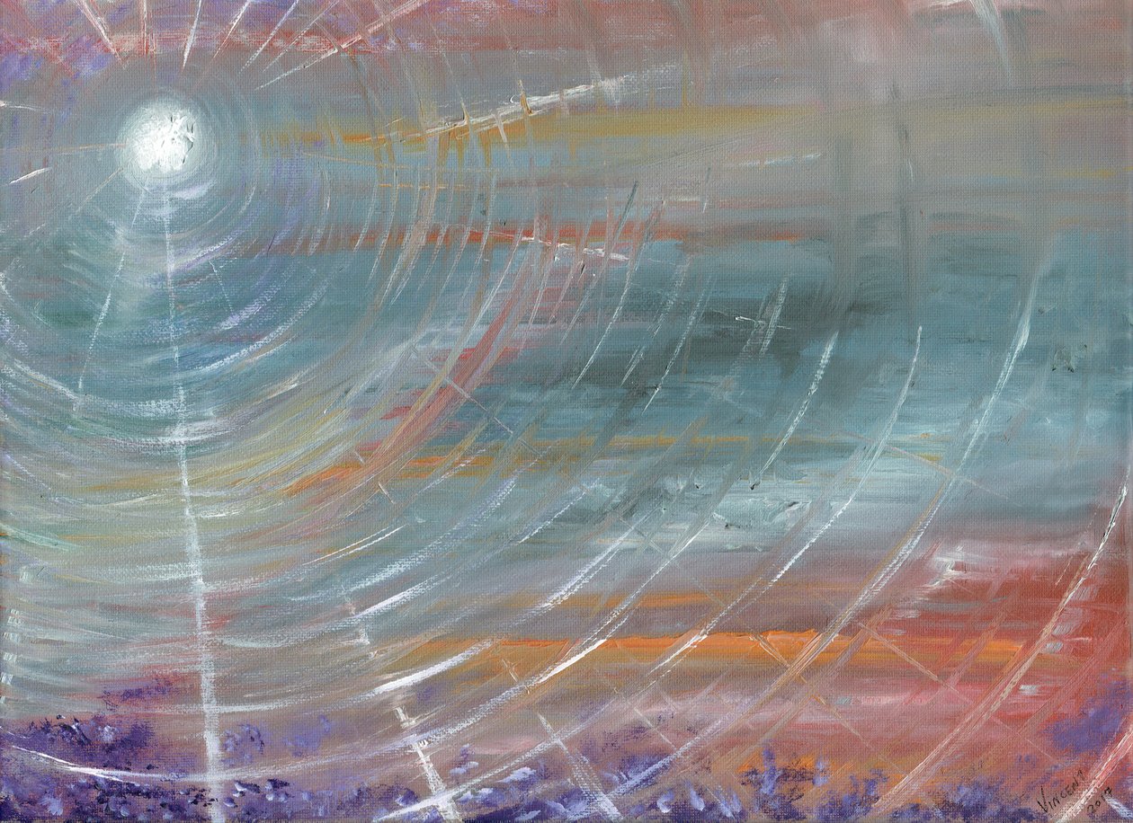 Moontube, 2017, (óleo sobre tela) de Vincent Alexander Booth