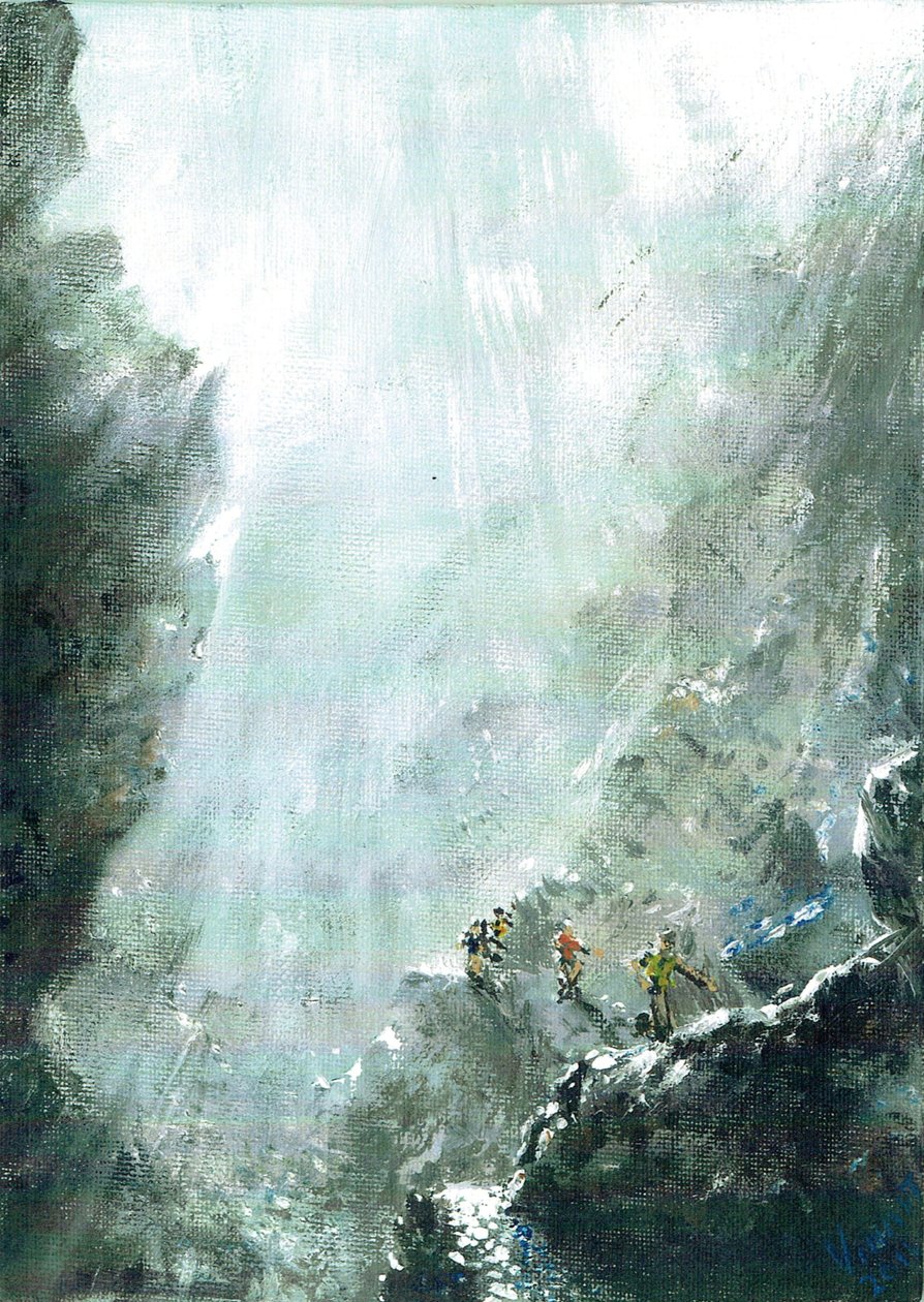 Corrida de queda do caminho da montanha, 2014 de Vincent Alexander Booth