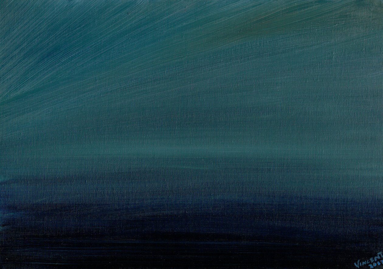 Crepúsculo do Oceano, 2017, (óleo sobre tela) de Vincent Alexander Booth
