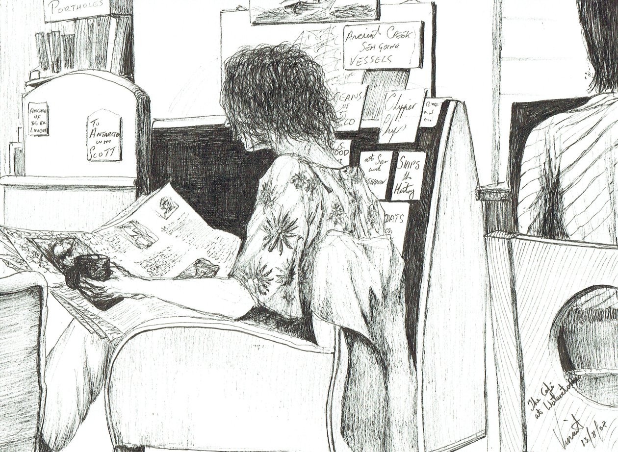 Leitura na livraria Waterstones Manchester, 2007 de Vincent Alexander Booth