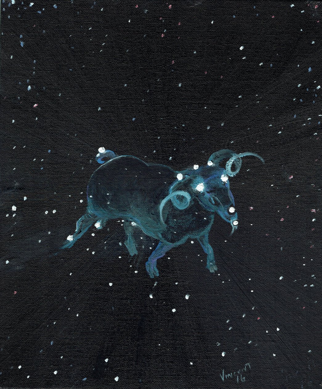 Star sign Aires, 2016, (óleo sobre tela) de Vincent Alexander Booth