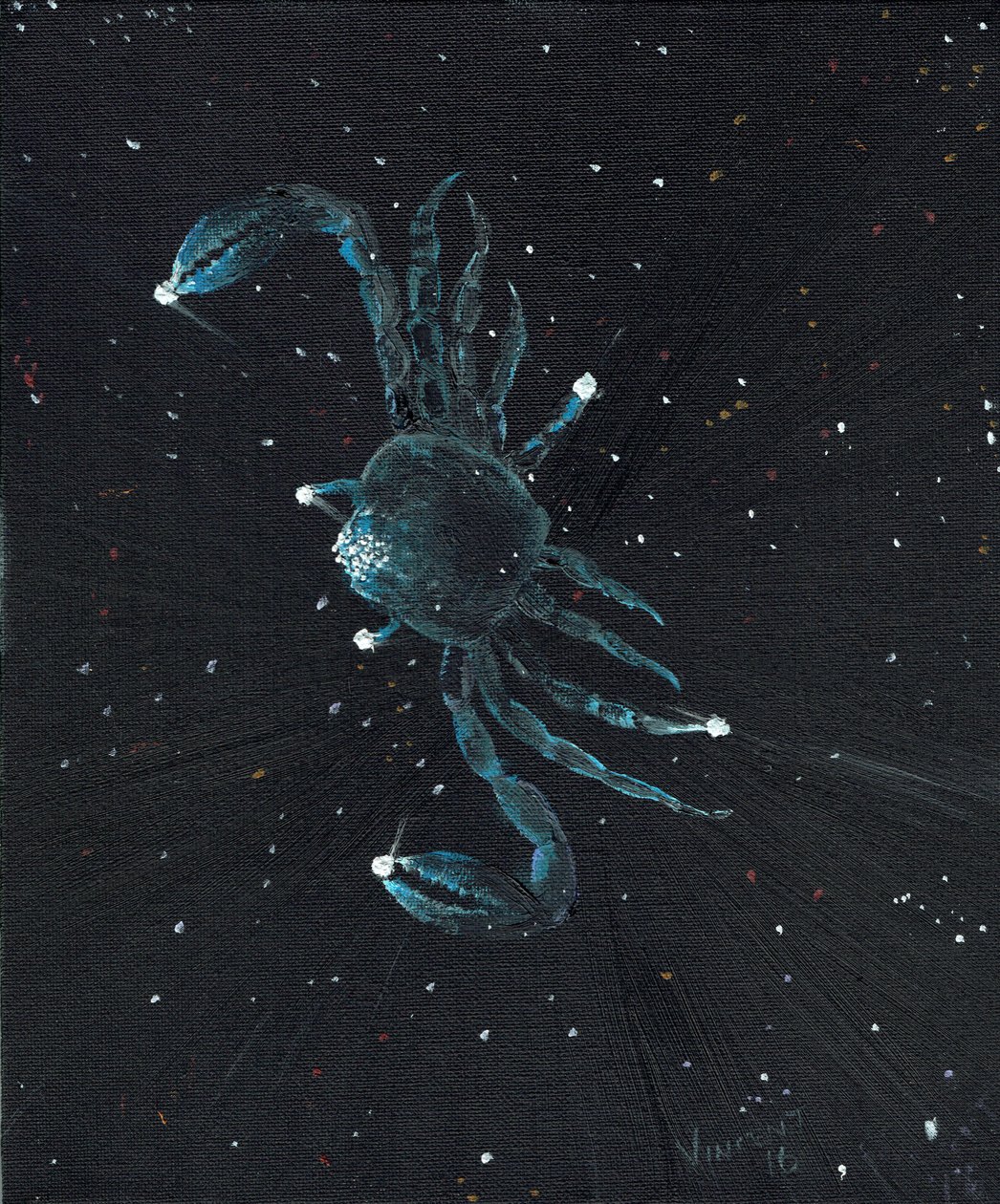 Star sign Cancer, 2016, (óleo sobre tela) de Vincent Alexander Booth