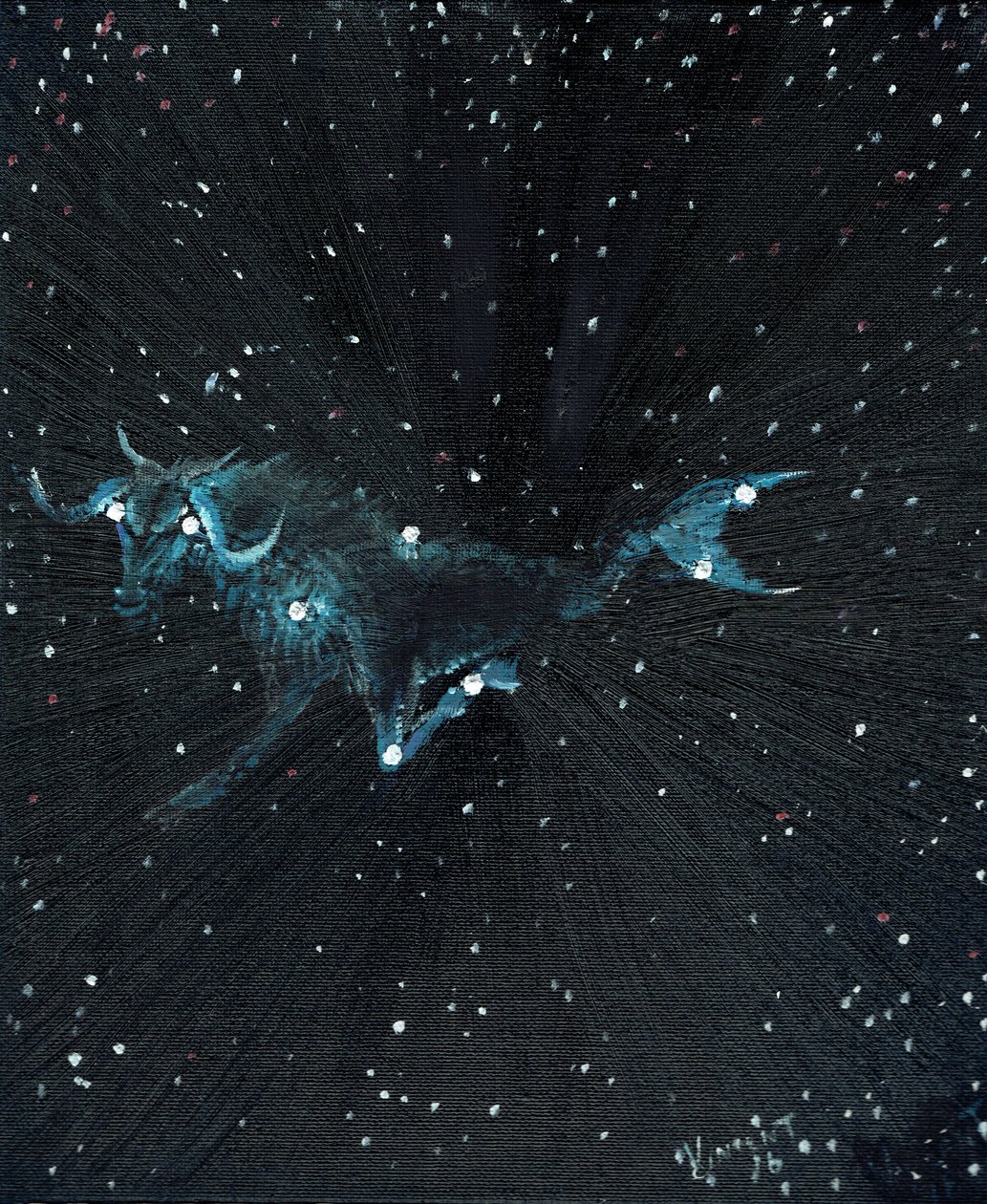 Star sign Capricorn, 2016, (óleo sobre tela) de Vincent Alexander Booth