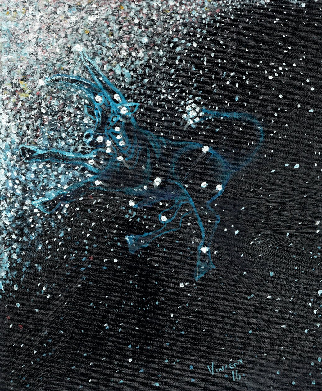 Star sign Taurus, 2016, (óleo sobre tela) de Vincent Alexander Booth